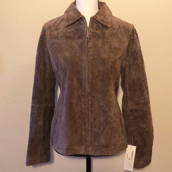 Boston Harbour Boho Vintage Deadstock Genuine Suede Leather Jacket - Picture 8 of 11